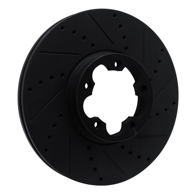 Ford Transit-350 Brake Rotor (1) - Front Right - R1 Concepts - Drilled & Slotted - Black - `15-`25